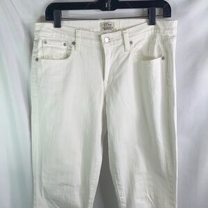 J. Crew White Boyfriend Jeans